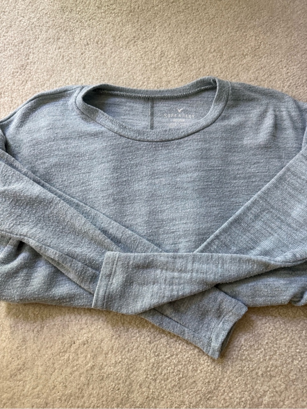 Soft & Sexy Women's Light Gray Crewneck Sweater